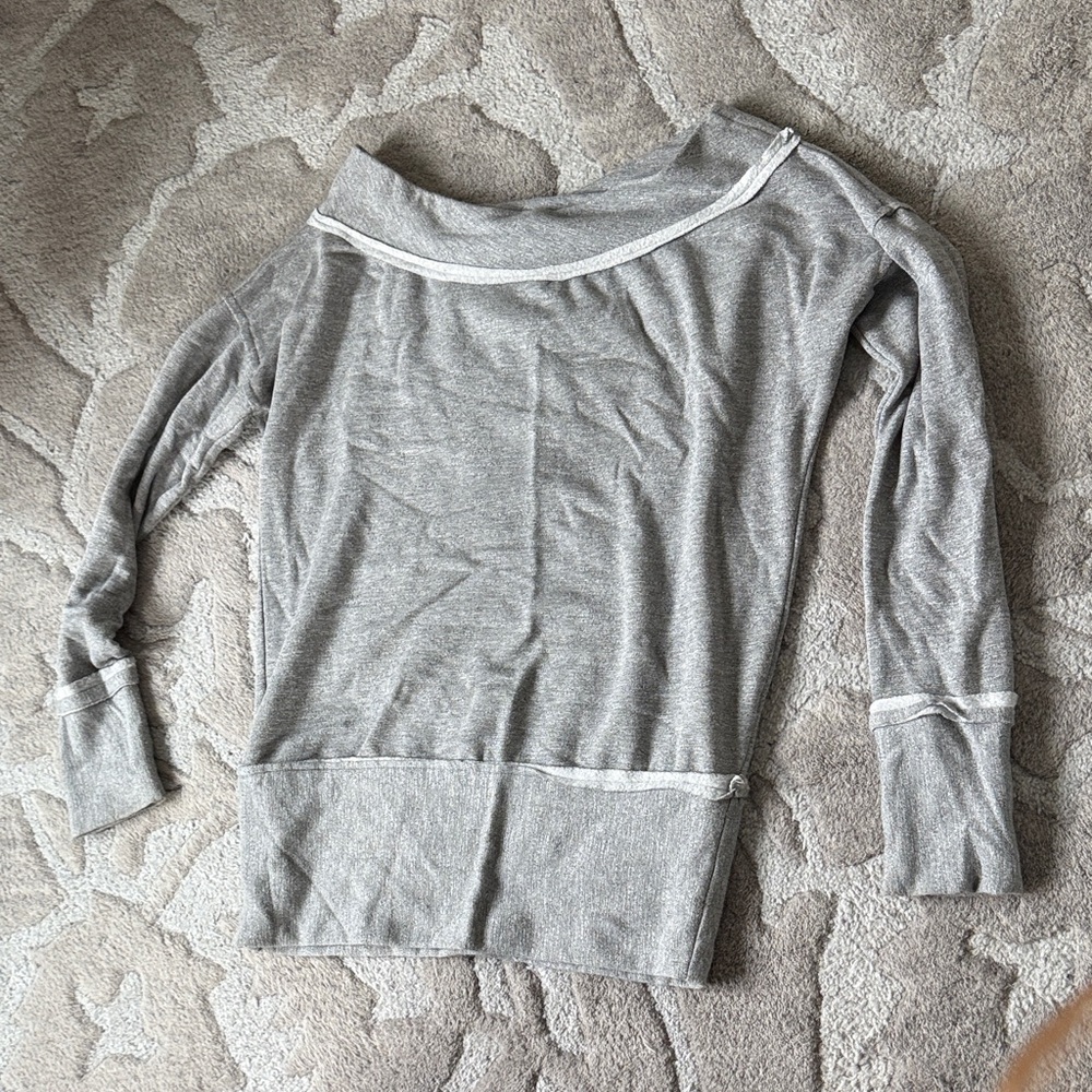 Stateside Heather Gray Off-Shoulder Top